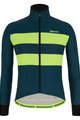 SANTINI Cycling thermal jacket - COLORE BENGAL WINTER - blue