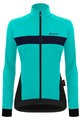 SANTINI Cycling thermal jacket - CORAL BENGAL LADY - turquoise