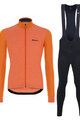 SANTINI Cycling winter set - COLORE PURO WINTER - orange/black