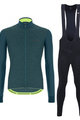 SANTINI Cycling winter set - COLORE PURO WINTER - black/green