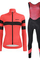 SANTINI Cycling winter set - CORAL B. LADY WINTER - black/pink