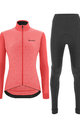 SANTINI Cycling winter set - COLORE PURO LADY WNT - pink/black
