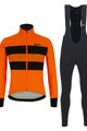 SANTINI Cycling winter set with jacket - COLORE BENGAL WINTER - black/orange