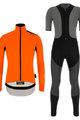 SANTINI Cycling winter set with jacket - VEGA XTREME WINTER - black/orange/grey