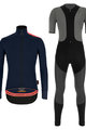 SANTINI Cycling winter set with jacket - VEGA XTREME - black/grey/blue