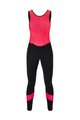 SANTINI Cycling long bib trousers - CORAL BENGAL LADY - pink/black