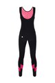 SANTINI Cycling long bib trousers - CORAL BENGAL LADY - pink/black