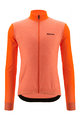 SANTINI Cycling winter long sleeve jersey - SANTINI COLORE PURO - orange