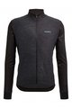 SANTINI Cycling winter long sleeve jersey - SANTINI COLORE PURO - black