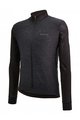 SANTINI Cycling winter long sleeve jersey - SANTINI COLORE PURO - black