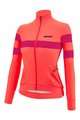 SANTINI Cycling winter long sleeve jersey - CORAL BENGAL LADY - pink