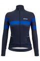 SANTINI Cycling winter long sleeve jersey - CORAL BENGAL LADY - blue