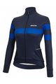 SANTINI Cycling winter long sleeve jersey - CORAL BENGAL LADY - blue