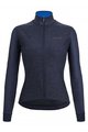 SANTINI Cycling winter long sleeve jersey - COLORE PURO LADY - blue