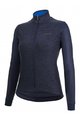 SANTINI Cycling winter long sleeve jersey - COLORE PURO LADY - blue