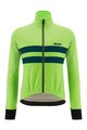 SANTINI Cycling winter set with jacket - COLORE HALO + LAVA - green/black