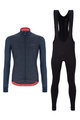 SANTINI Cycling winter set - COLORE PURO+OMNIA - blue/black