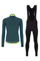 SANTINI Cycling winter set - COLORE PURO+OMNIA - black/green