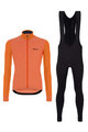 SANTINI Cycling winter set - COLORE PURO+OMNIA - orange/black