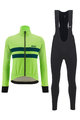 SANTINI Cycling winter set with jacket - COLORE HALO + LAVA - green/black