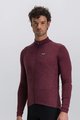 SANTINI Cycling winter long sleeve jersey - PURE - bordeaux