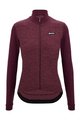 SANTINI Cycling winter long sleeve jersey - PURE LADY - bordeaux