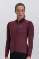 SANTINI Cycling winter long sleeve jersey - PURE LADY - bordeaux