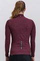 SANTINI Cycling winter long sleeve jersey - PURE LADY - bordeaux