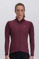 SANTINI Cycling winter long sleeve jersey - PURE LADY - bordeaux