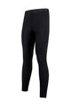 SANTINI Cycling long trousers withot bib - FULL ZIP - ZIP UP - black