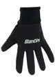 SANTINI Cycling long-finger gloves - ECO WIN - black