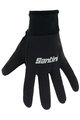 SANTINI Cycling long-finger gloves - ECO WIN - black