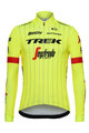 SANTINI Cycling winter long sleeve jersey - TREK SEGAFREDO 2018 - yellow/black