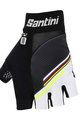 SANTINI Cycling fingerless gloves - UCI GEL - black/white