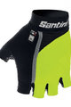 SANTINI Cycling fingerless gloves - GEL MANIA - yellow/black