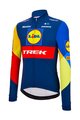 SANTINI Cycling winter long sleeve jersey - LIDL TREK 2024 - yellow/red/blue