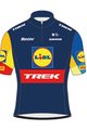 SANTINI Cycling short sleeve jersey - LIDL TREK 2024 KIDS - yellow/red/blue