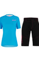 SANTINI Cycling MTB set - SASSO MTB LADY - turquoise/black