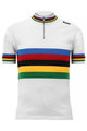 SANTINI Cycling short sleeve jersey - UCI EROICA - white/rainbow