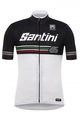 SANTINI Cycling short sleeve jersey - BEAT - black/white