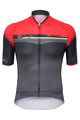 SANTINI Cycling short sleeve jersey - SLEEK PLUS - black/red