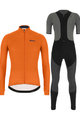 SANTINI Cycling winter set - COLORE WINTER - grey/black/orange