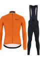SANTINI Cycling winter set - COLORE WINTER II - black/orange