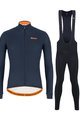 SANTINI Cycling winter set - COLORE WINTER II - black/blue
