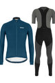 SANTINI Cycling winter set - COLORE WINTER - blue/grey/black
