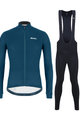 SANTINI Cycling winter set - COLORE WINTER II - black/blue