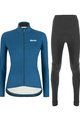SANTINI Cycling winter set - COLORE LADY WINTER - blue/black