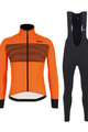 SANTINI Cycling winter set with jacket - COLORE WINTER III - black/orange