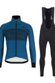 SANTINI Cycling winter set with jacket - COLORE WINTER III - blue/black