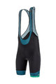 SANTINI Cycling bib shorts - KARMA MILLE - blue/black